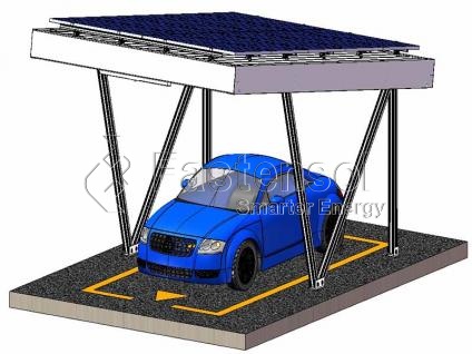 Estructura de montaje de cochera impermeable de aluminio solar