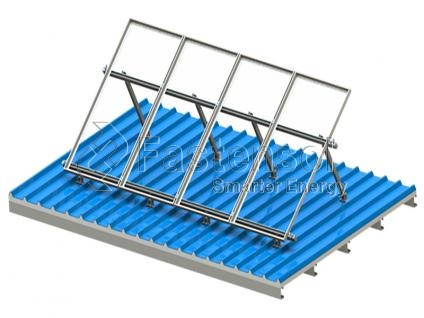 Sistema de montaje solar de techo plano ajustable de metal