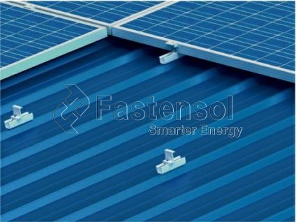 sistema de montaje solar sin techo de techo de metal inclinado